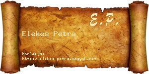 Elekes Petra névjegykártya