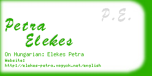 petra elekes business card
